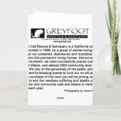 Greyfoot Cat Secourt Père Noël Claws Carte de vaca (Dos)