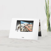 Greyhound 3D Effet Carte de voeux Anniversaire (Dos)