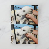 Greyhound 3D Effet Carte de voeux Anniversaire (Intérieur)