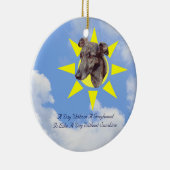 Greyhound a day without Dog Ornament (Rechts)