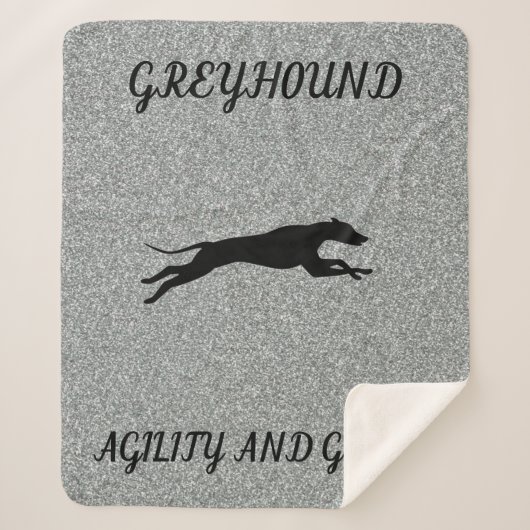 GREYHOUND "Agility and Grace" sherpa deken. Sherpa Deken (Voorkant)