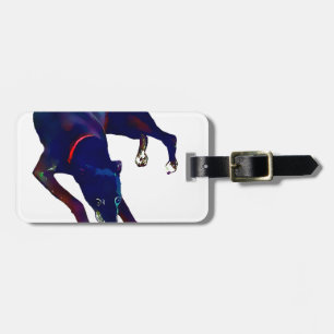 Greyhound Art Bagagelabel