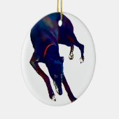 Greyhound Art Keramisch Ornament (Rechts)