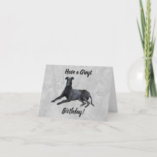 Greyhound Avoir une carte d'anniversaire Greyt