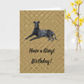Greyhound Avoir une carte d'anniversaire Greyt (Fleur jaune)