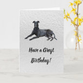 Greyhound Avoir une carte d'anniversaire Greyt (Fleur jaune)
