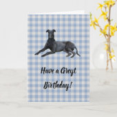 Greyhound Avoir une carte d'anniversaire Greyt (Fleur jaune)