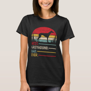 Greyhound Beste Pap Ever Dog Retro Mannen T-shirt