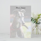 Greyhound briefpapier (Staand voorkant)