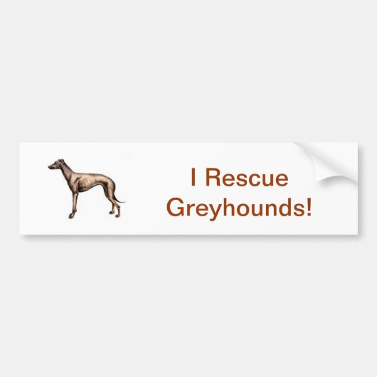 Greyhound Bumpersticker (Voorkant)