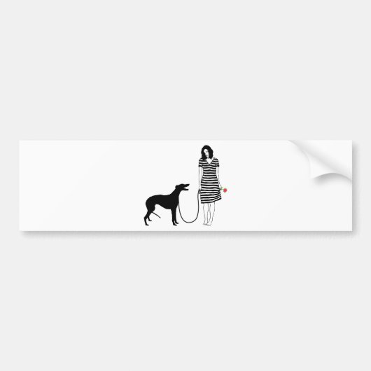 Greyhound Bumpersticker (Voorkant)