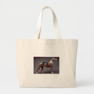 Greyhound carousel grote tote bag