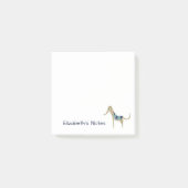 Greyhound Cartoon Dog in Coat Post-it® Notes (Voorkant)