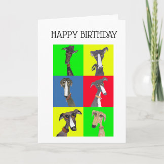 GREYHOUND COLLAGE KAART