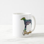 Greyhound Coloré Brindle Mug (Devant droit)