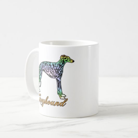 Greyhound Coloré Brindle Mug (Devant gauche)