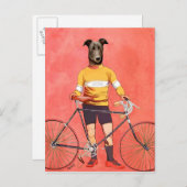 Greyhound Cyclist 2 Briefkaart (Voorkant / Achterkant)