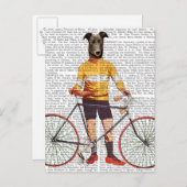 Greyhound Cyclist Briefkaart (Voorkant / Achterkant)
