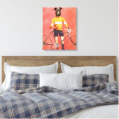 Greyhound Cyclist Canvas Afdruk (Insitu (Slaapkamer))