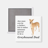 Greyhound Dad Magnet Magneet (Voorkant / Achterkant)