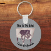 Greyhound Dit Is Het Leven  Sleutelhanger (Achterkant)