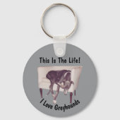 Greyhound Dit Is Het Leven  Sleutelhanger (Achterkant)