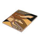 Greyhound Dog Abstract Art Design Tegeltje (Zijkant)