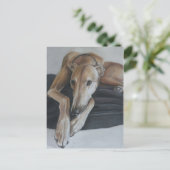 Greyhound Dog Art Briefkaart (Staand voorkant)