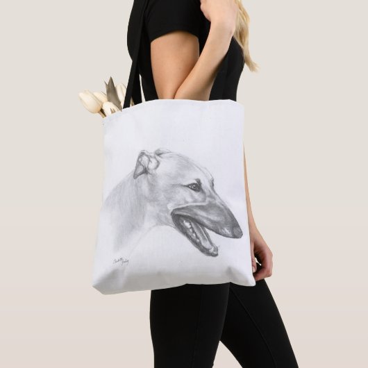 Greyhound Dog Art Canvas tas (Dichtbij)