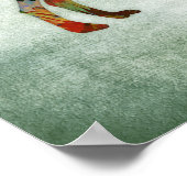 Greyhound Dog Art Imprimer Poster Floral (Coin)