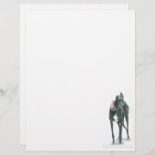 Greyhound Dog Art Letter Head Stationery (Voorkant / Achterkant)