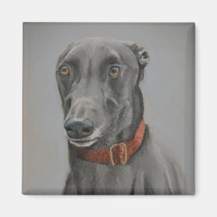 Greyhound Dog Art Magnet Magneet