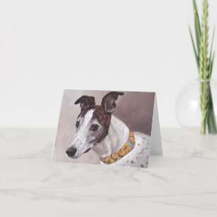 Greyhound Dog Art Note Card Kaart