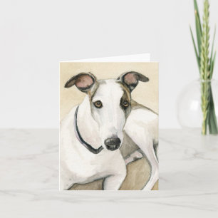 Greyhound Dog Art Notecard Kaart
