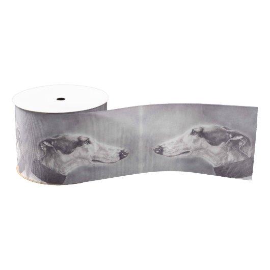 Greyhound Dog Art Ribbon Grosgrain Lint (Spoel)
