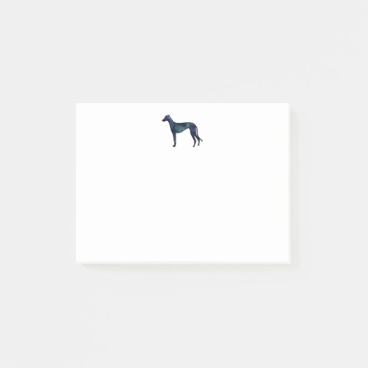 Greyhound Dog Black Waterverf Silhouette Post-it® Notes (Voorkant)