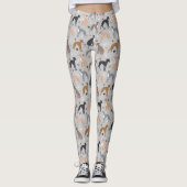 Greyhound Dog Bones and Paws Leggings (Devant)