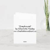 Greyhound Dog Carte pour notes d'art (Dos)