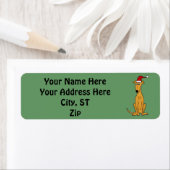 Greyhound Dog Christmas Adresetiketten of cadeau L Etiket (Insitu)