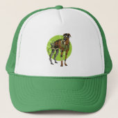 Greyhound Dog Cyborg Design Trucker Pet (Voorkant)