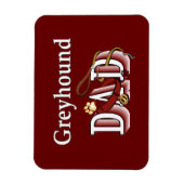 Greyhound Dog Dad Magneet (Verticaal)