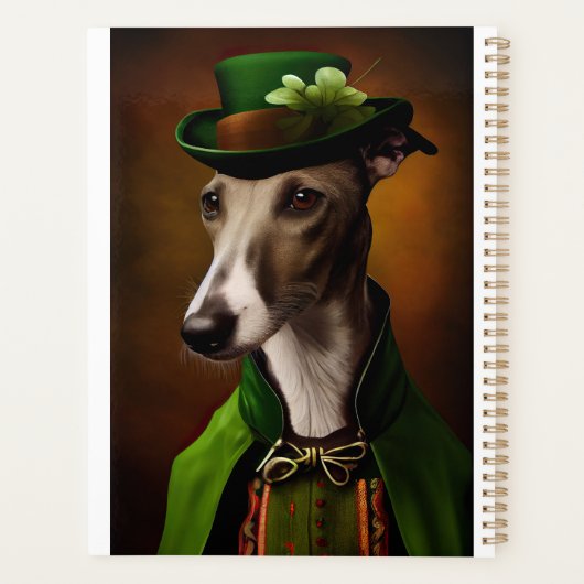 Greyhound Dog en tenue de la Saint Patrick (Dos)