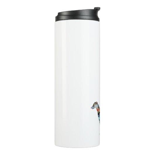 Greyhound Dog Geometric Pattern Silhouette Pset Thermosbeker (Gedraaid links)