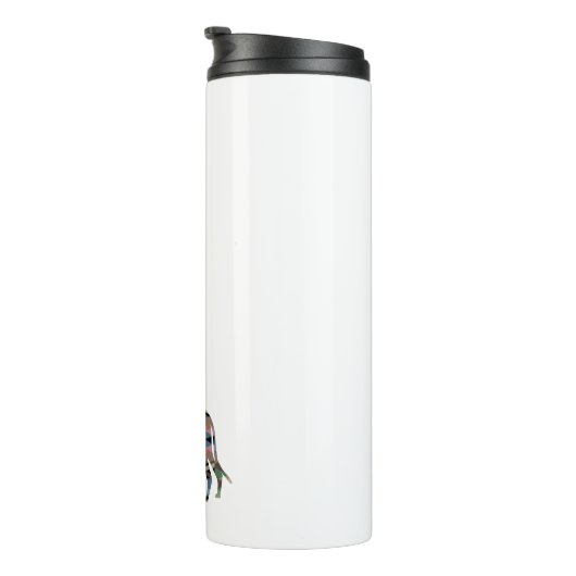 Greyhound Dog Geometric Pattern Silhouette Pset Thermosbeker (Geroteerd rechts)