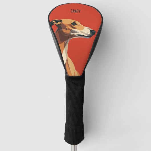 Greyhound Dog Golfheadcover (Voorkant)
