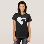 Greyhound Dog Heart Silhouette  Greyhound T-shirt (Voorkant volledig)