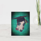 Greyhound Dog in Gradup Cap Note Kaart (Voorkant)