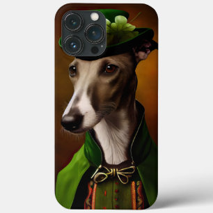 Greyhound Dog in St. Patrick's Day Dress iPhone 13 Pro Max Hoesje