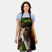 Greyhound Dog in St. Patrick's Day Dress Schort (Gedragen)