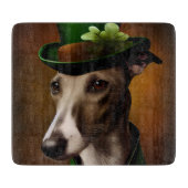 Greyhound Dog in St. Patrick's Day Dress Snijplank (Voorkant)
